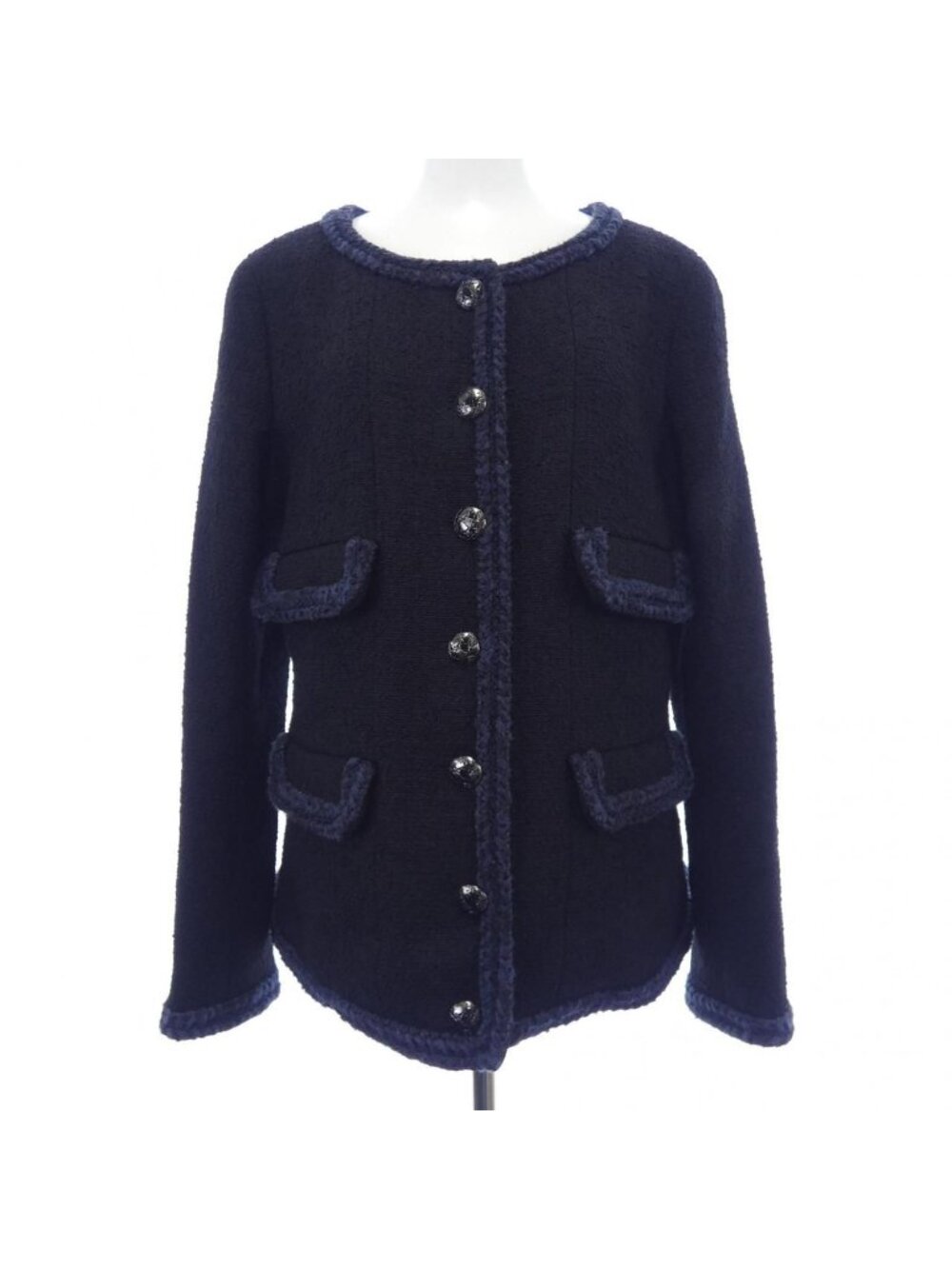 Chanel Collarless Jacket Black